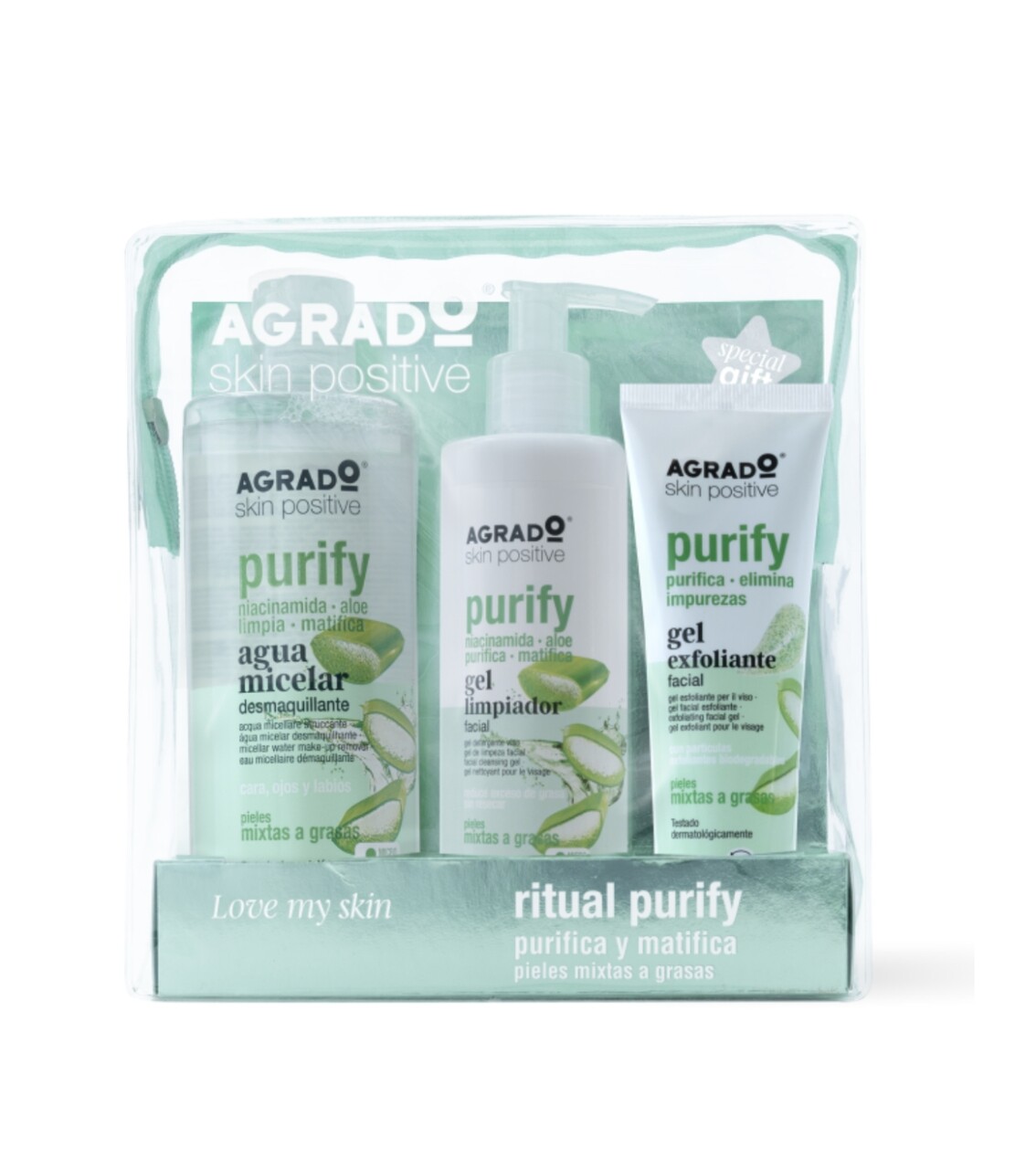 Kit de curatare faciala purifianta Purify, Agrado - imagine 3